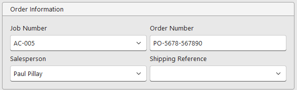 2. Order Information